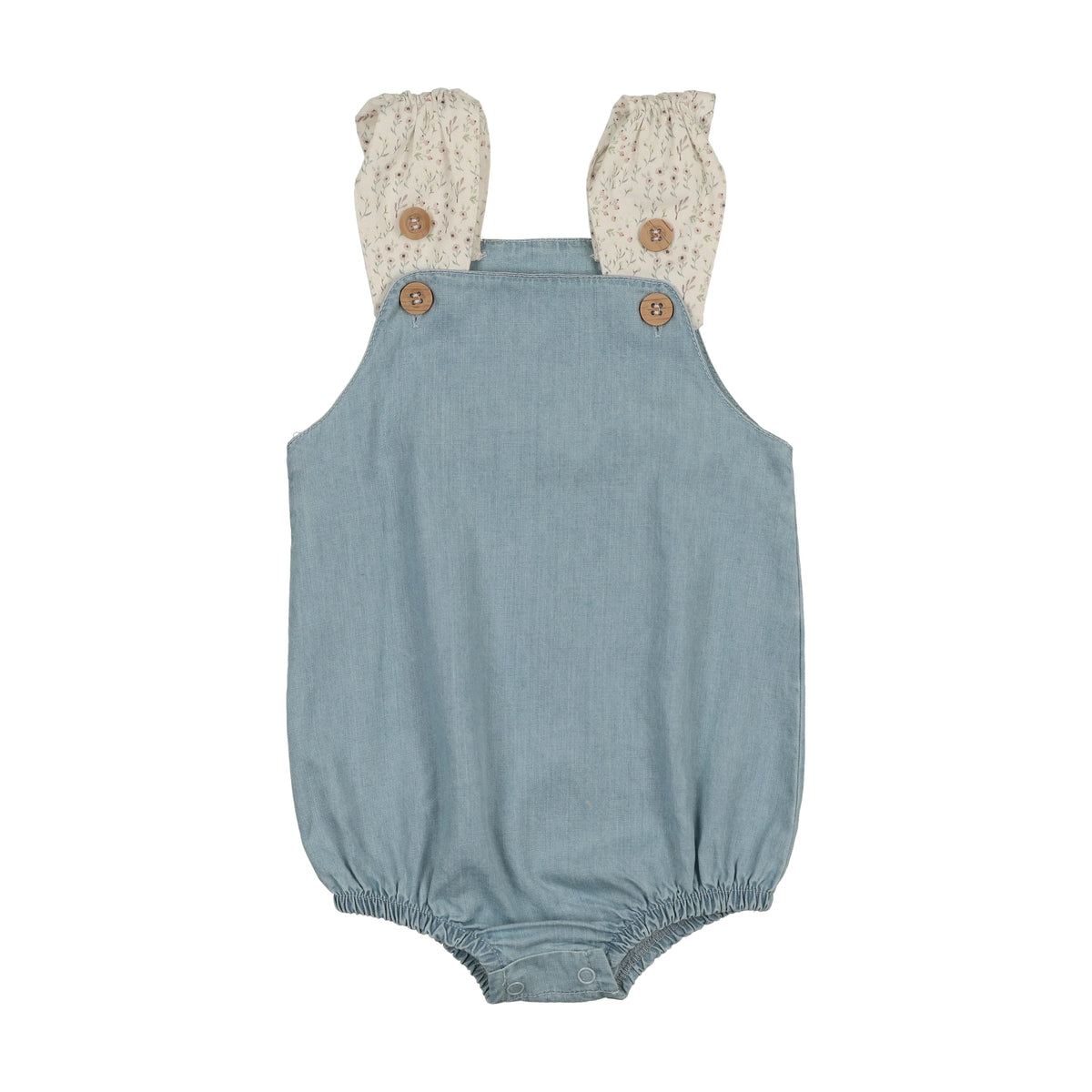 Mon Tresor Daisy Denim Romper - Girls