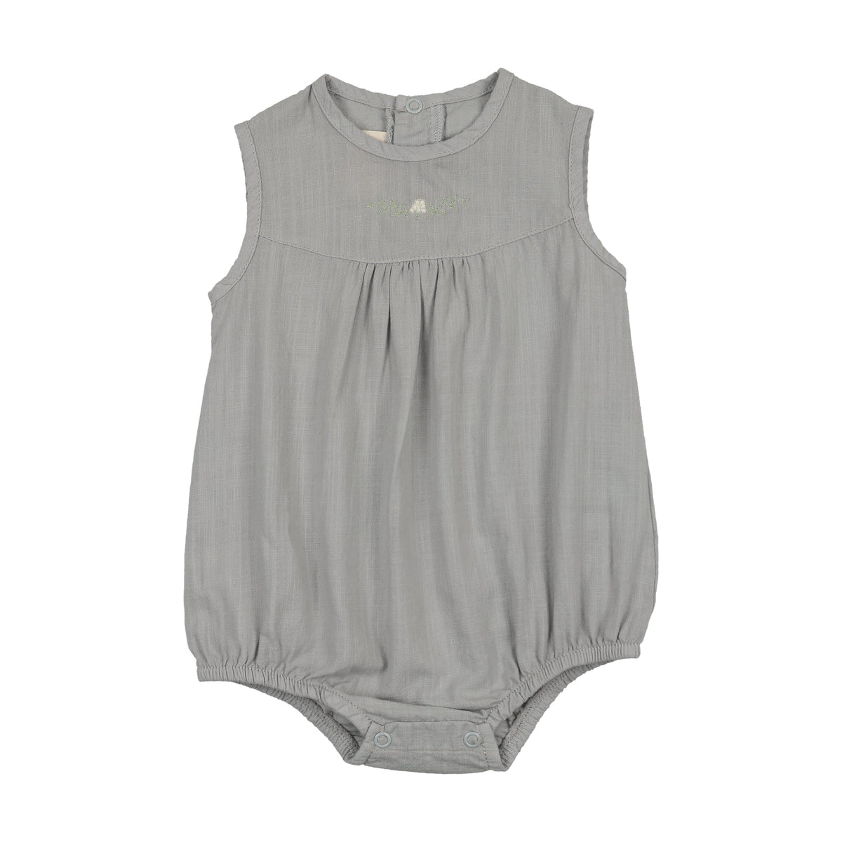 Mon Tresor Linen Bloom Romper - Sapphire Blue