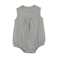 Mon Tresor Linen Bloom Romper - Sapphire Blue