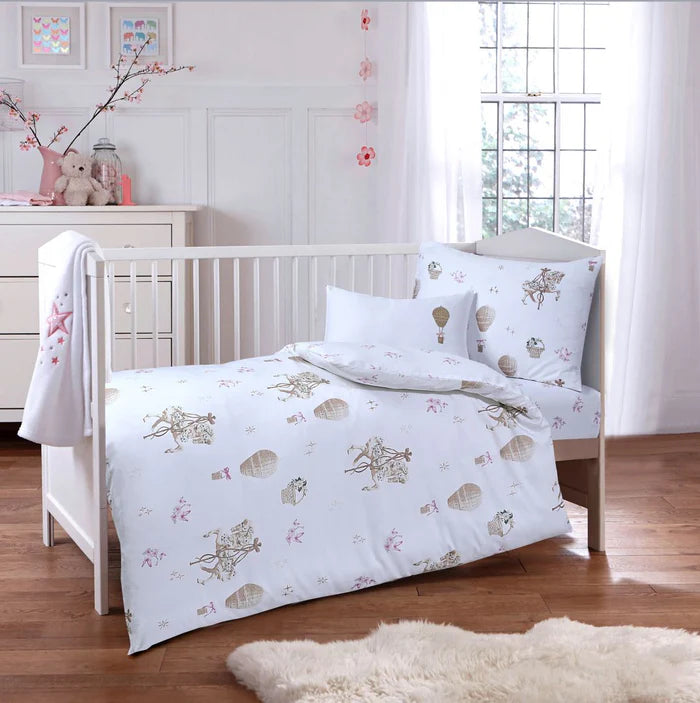 Petite Belle Carousel Dreams Crib Set- Mauve