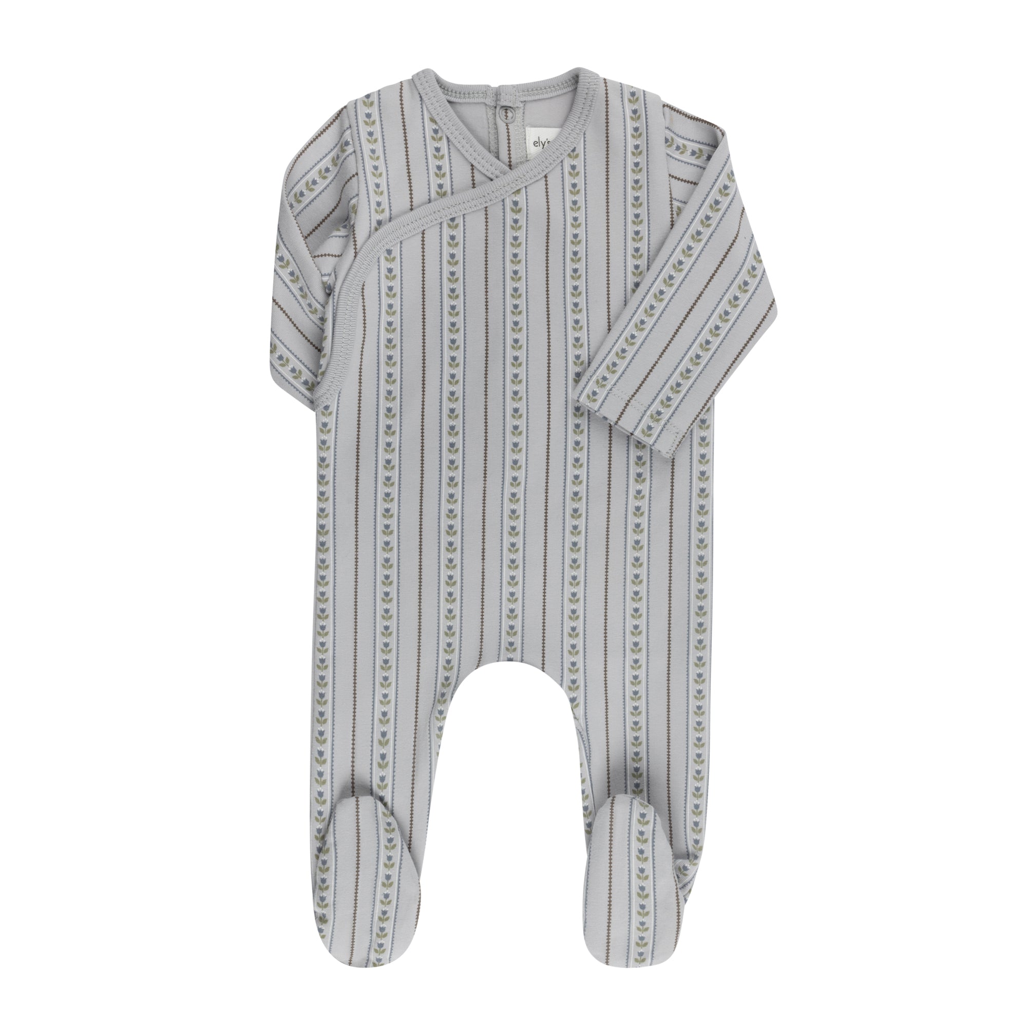 Elys & Co Linear Tulip Footie - Blue