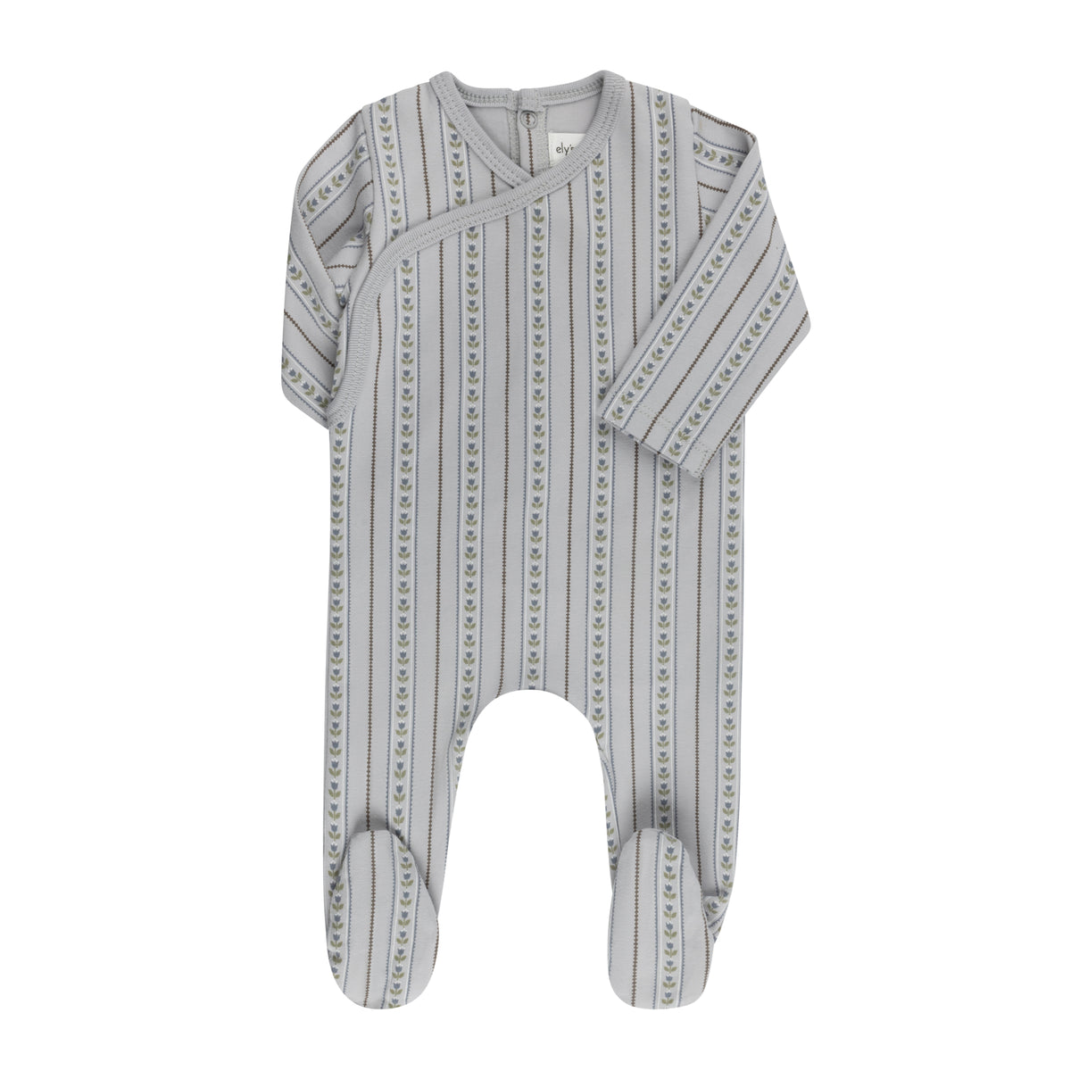 Elys & Co Linear Tulip Footie - Blue