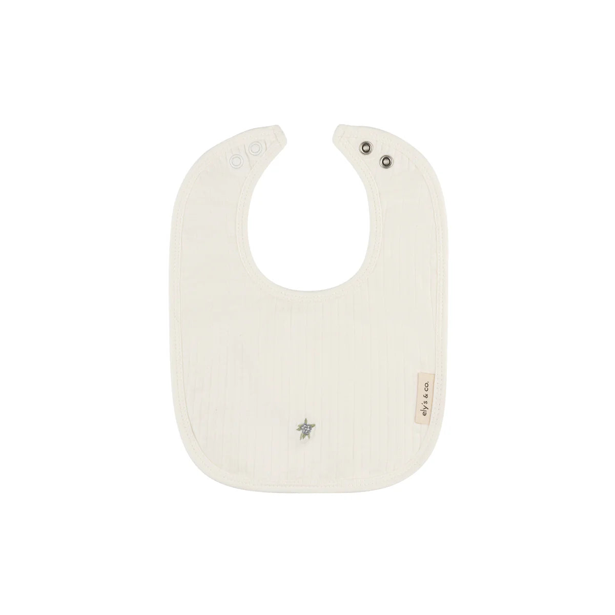 Ely's & Co Wide Rib Cotton Wide Rib Rosebud Bib