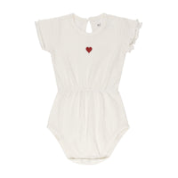 Ely's & Co Cotton Embroidered Heart & Star Collection Romper