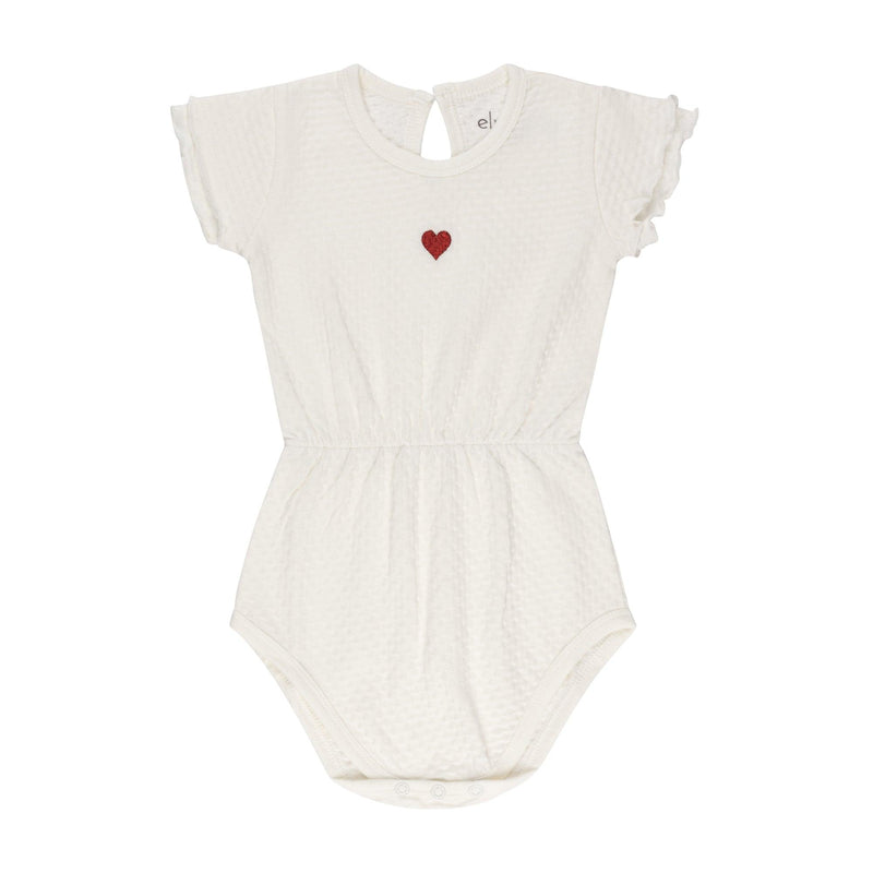 Ely's & Co Cotton Embroidered Heart & Star Collection Romper