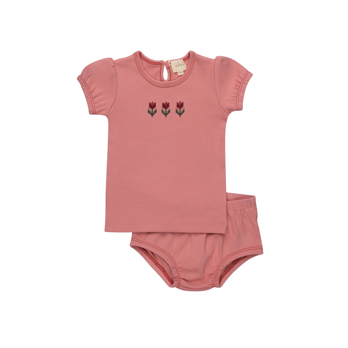 Aurora Crossstitch Tulip Top & Shorts