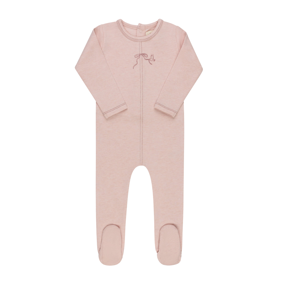 Elys & Co Bird Seam Footie - Pink