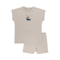 Elys & Co Nautical Stripe Top & Shorts