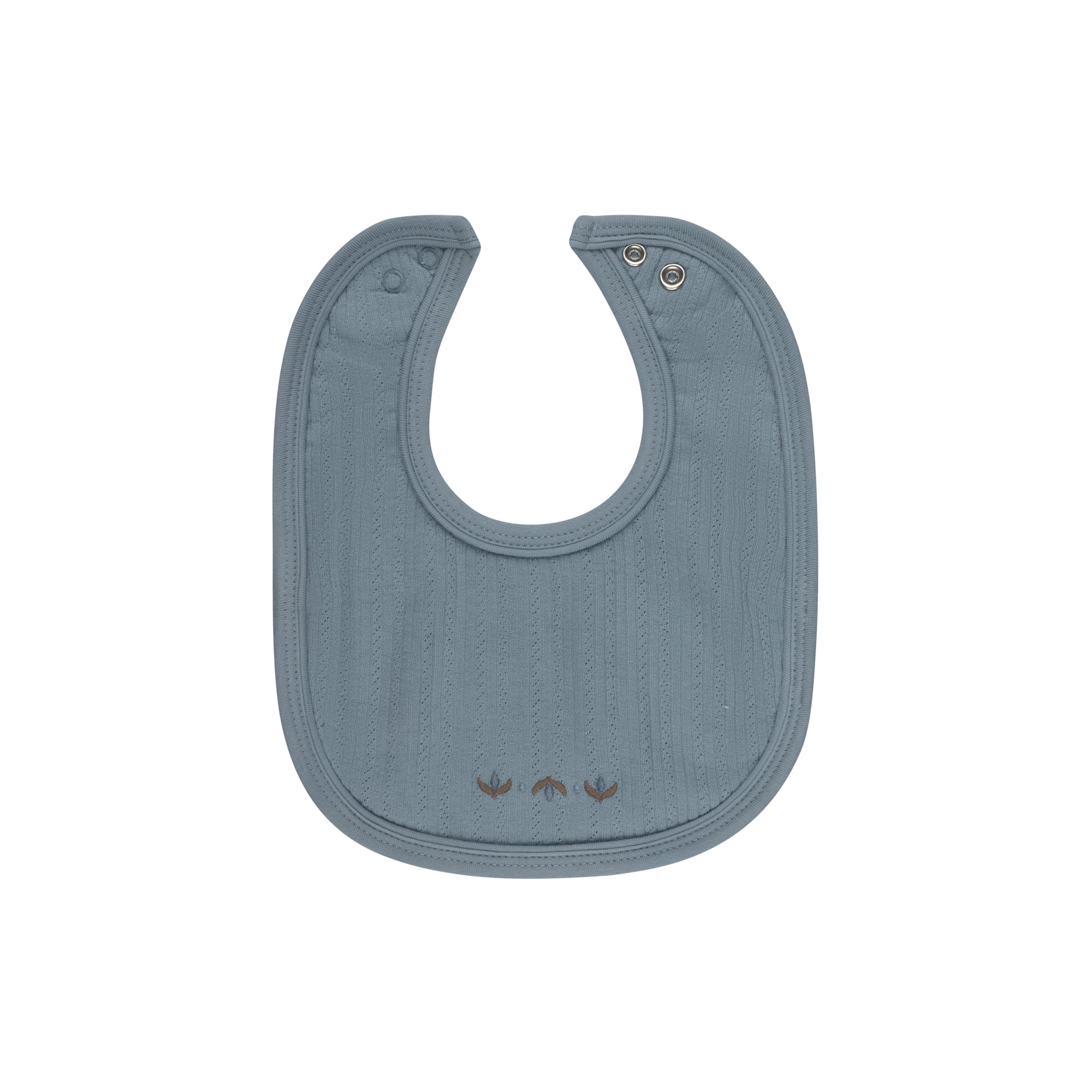 Looms Embroidered Trim Bib - Blue