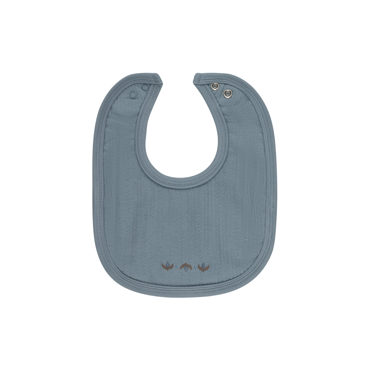 Looms Embroidered Trim Bib - Blue