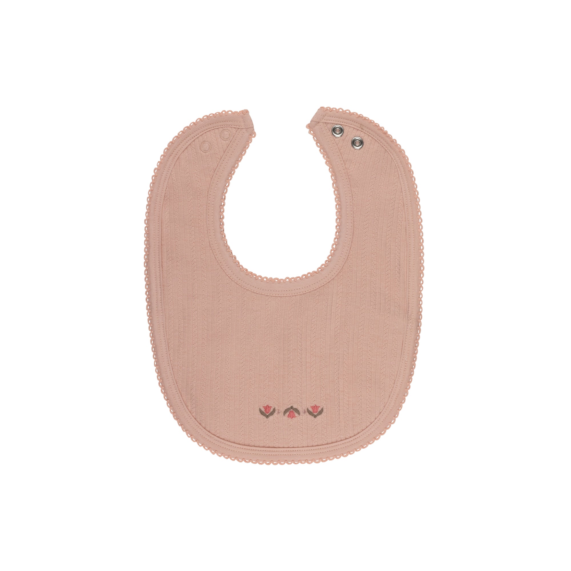 Looms Embroidered Trim Bib - Pink