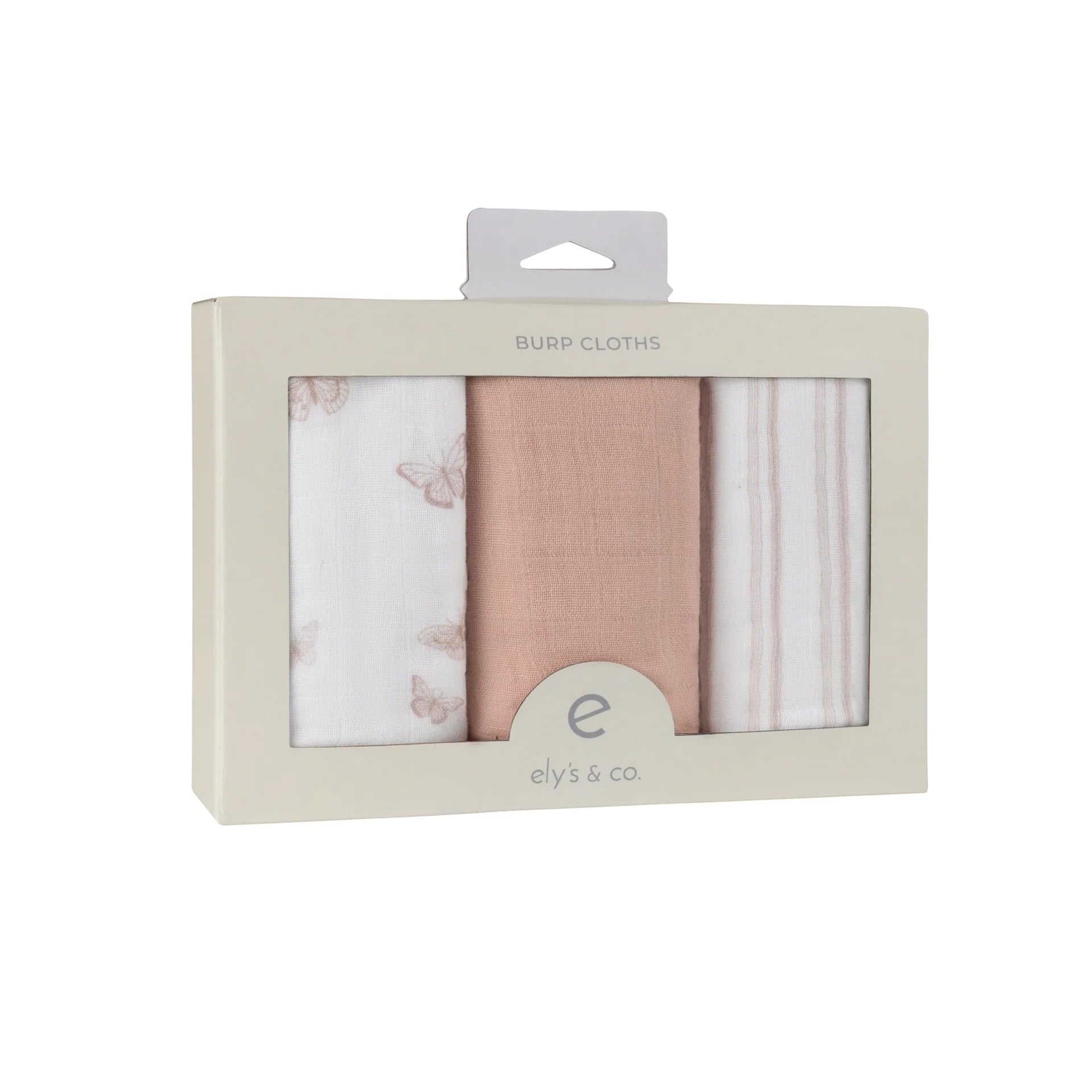 Elys & Co 3 Pack Muslin Burp Cloths - Butterfly