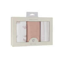 Elys & Co 3 Pack Muslin Burp Cloths - Butterfly