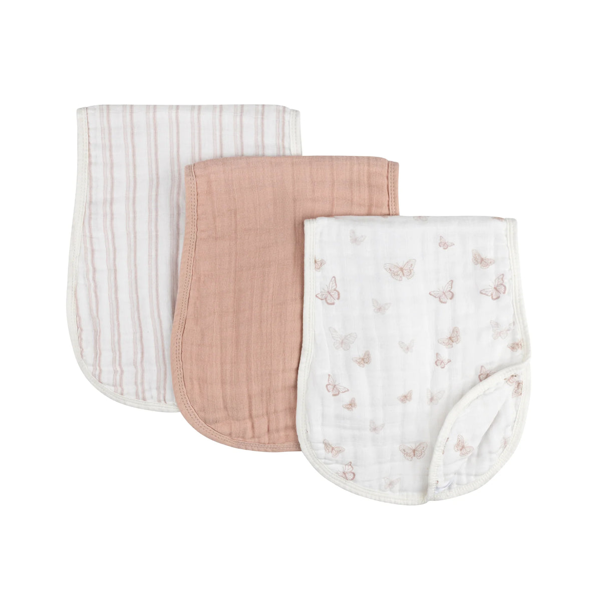 Elys & Co 3 Pack Muslin Burp Cloths - Butterfly