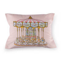 Lil Teddy's Merry Go Cushion - Sugary Pink