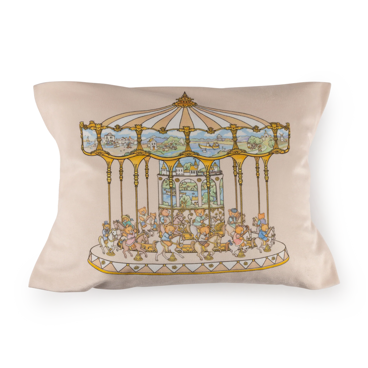Lil Teddy's Merry Go Cushion - Vanilla Bean