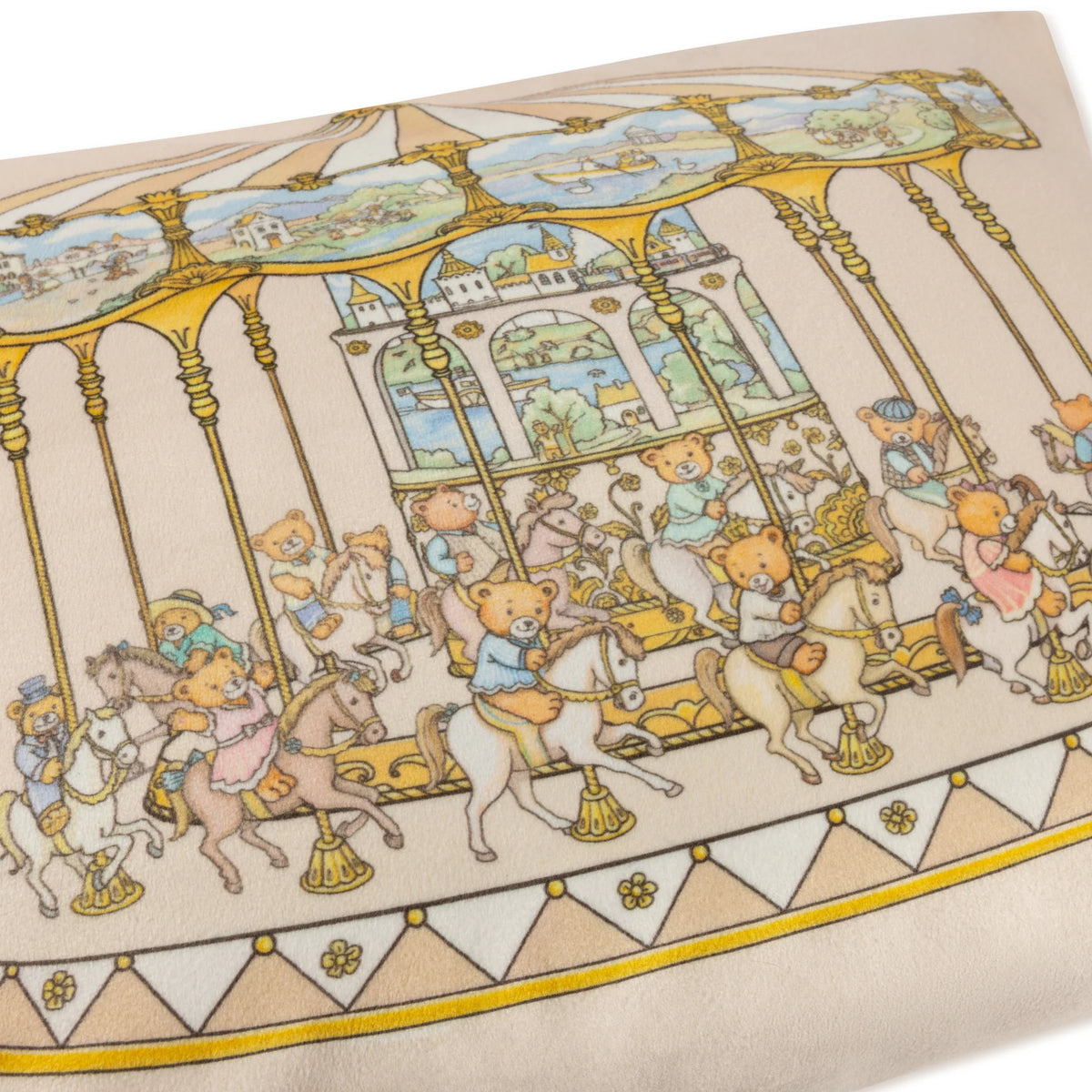 Lil Teddy's Merry Go Cushion - Vanilla Bean