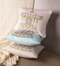 Lil Teddy's Merry Go Cushion - Sugary Pink
