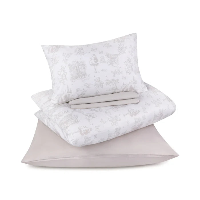 Petite Belle Toile Collection Crib Set - Taupe