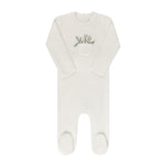 Elys & Co Velour Pocket Full of Flowers Footie