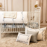 Petite Belle Lafayette Embroidered Crib Set - Powder Blue
