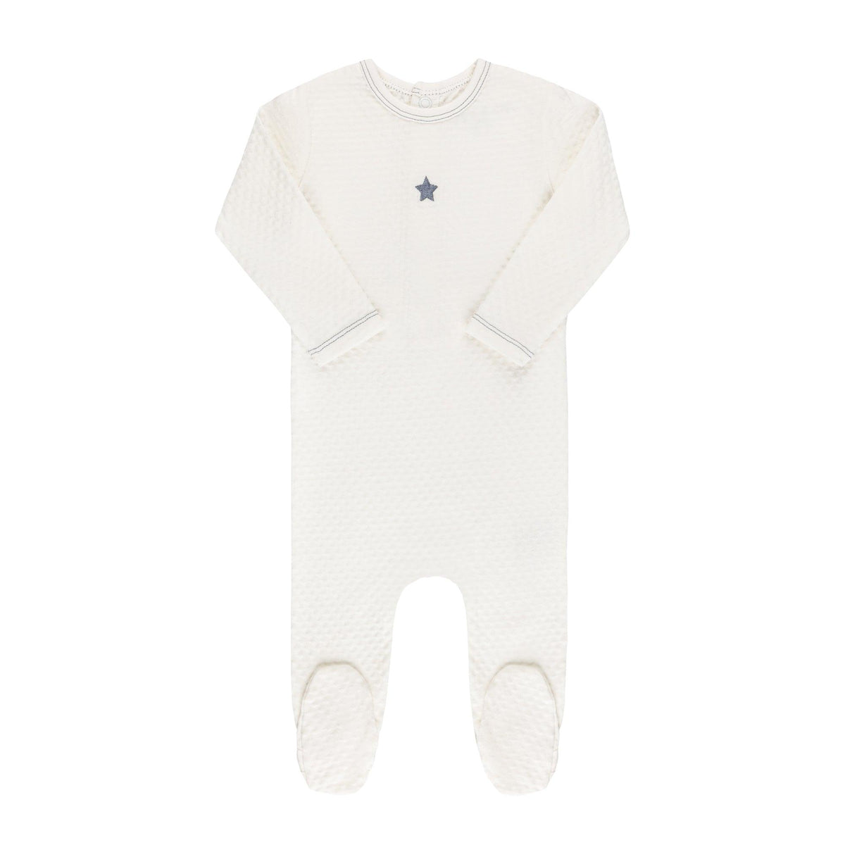 Ely's & Co Cotton Embroidered Heart & Star Collection Footie