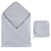 Elys & Co Sold Scalloped Hooded Towel and Washcloth Set - Blue
