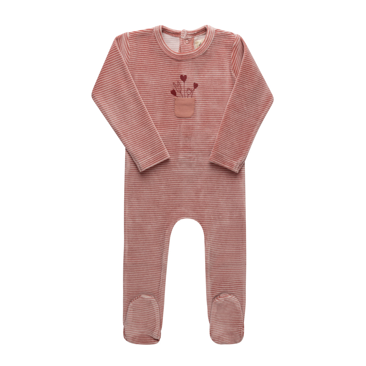 Elys & Co Stripe Footie - Pink