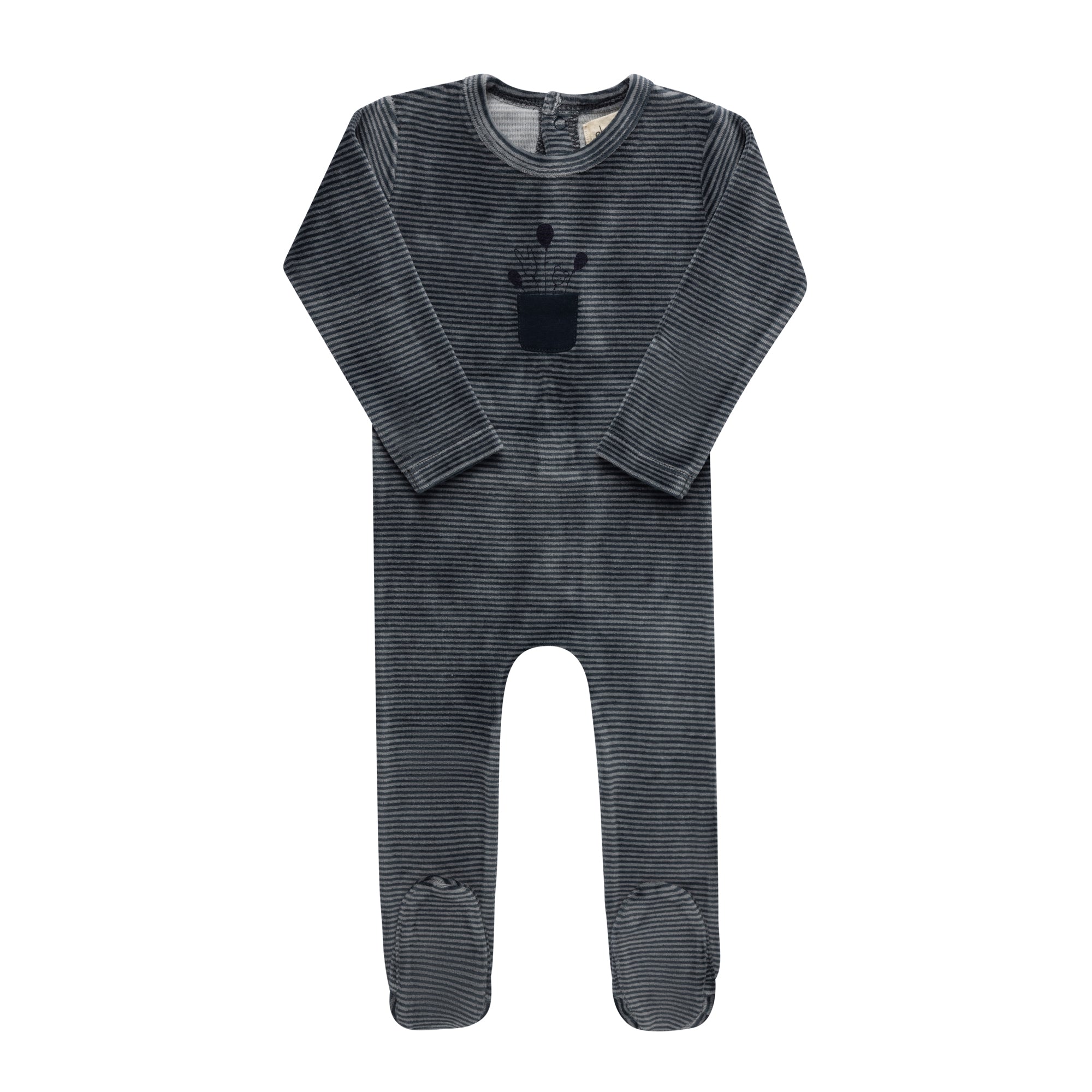 Elys & Co Stripe Footie - Blue
