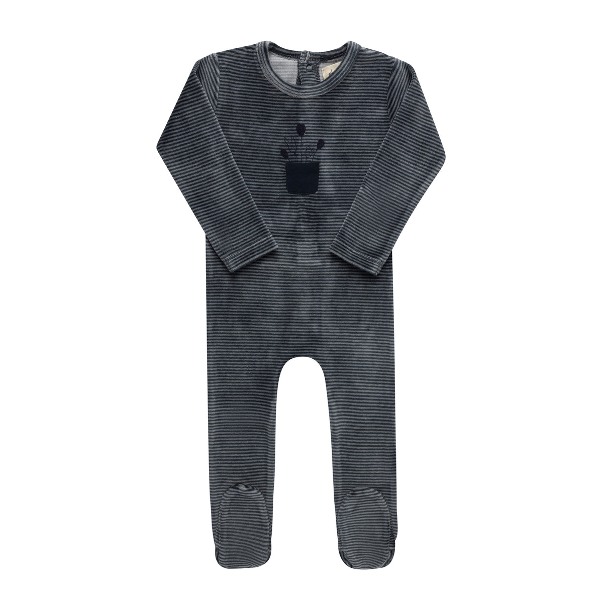 Elys & Co Stripe Footie - Blue