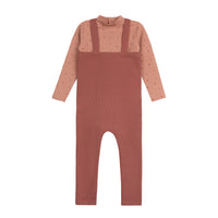 Elys & Co Clover Print Onesie & Overalls - Pink