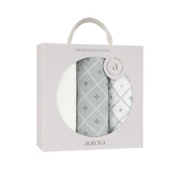 Aurora 3 Pack Muslin Burp Cloth - Blue