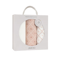 Aurora 3 Pack Muslin Burp Cloth - Pink