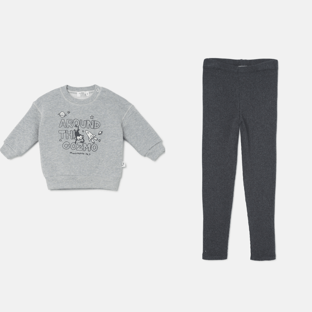 My Little Cozmo Organic baby Sweatshirt  Monkey With Legging