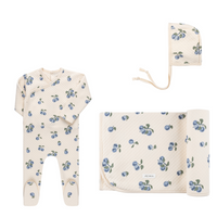 Elys & Co Quilted Plum Print Layette Set