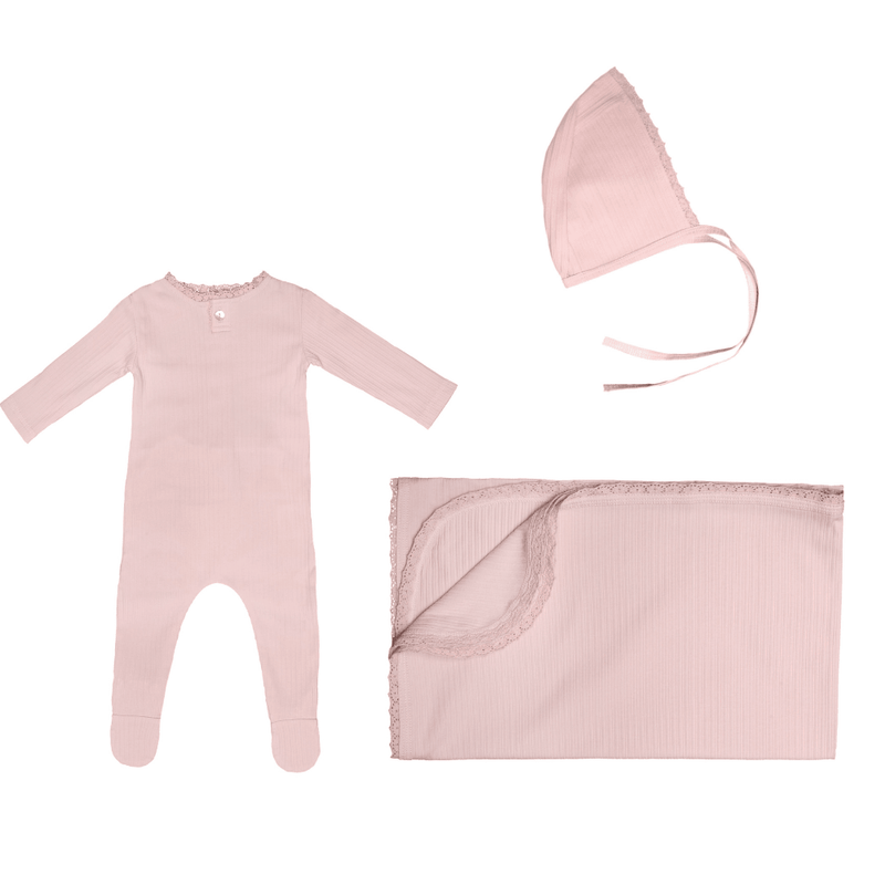 Noggi Laced Trim Layette Set