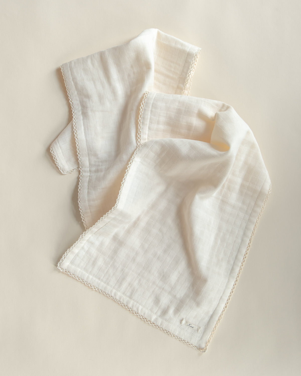 Ferne Two Pack Burp Cloths - Ecru
