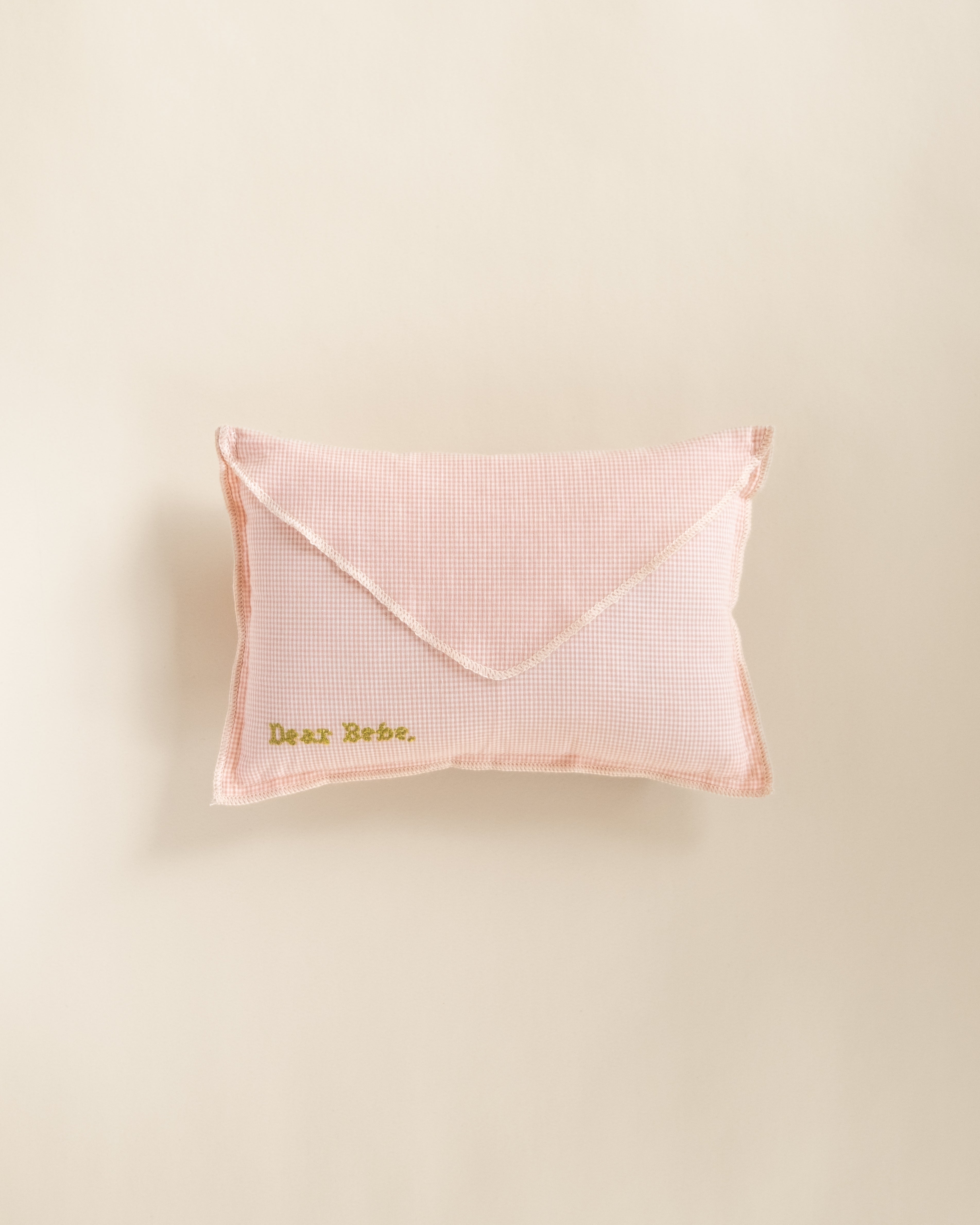 Ferne Envelope Pillow - Pink Gingham
