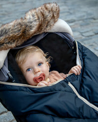 7 am Cocoon - Black Faux Fur