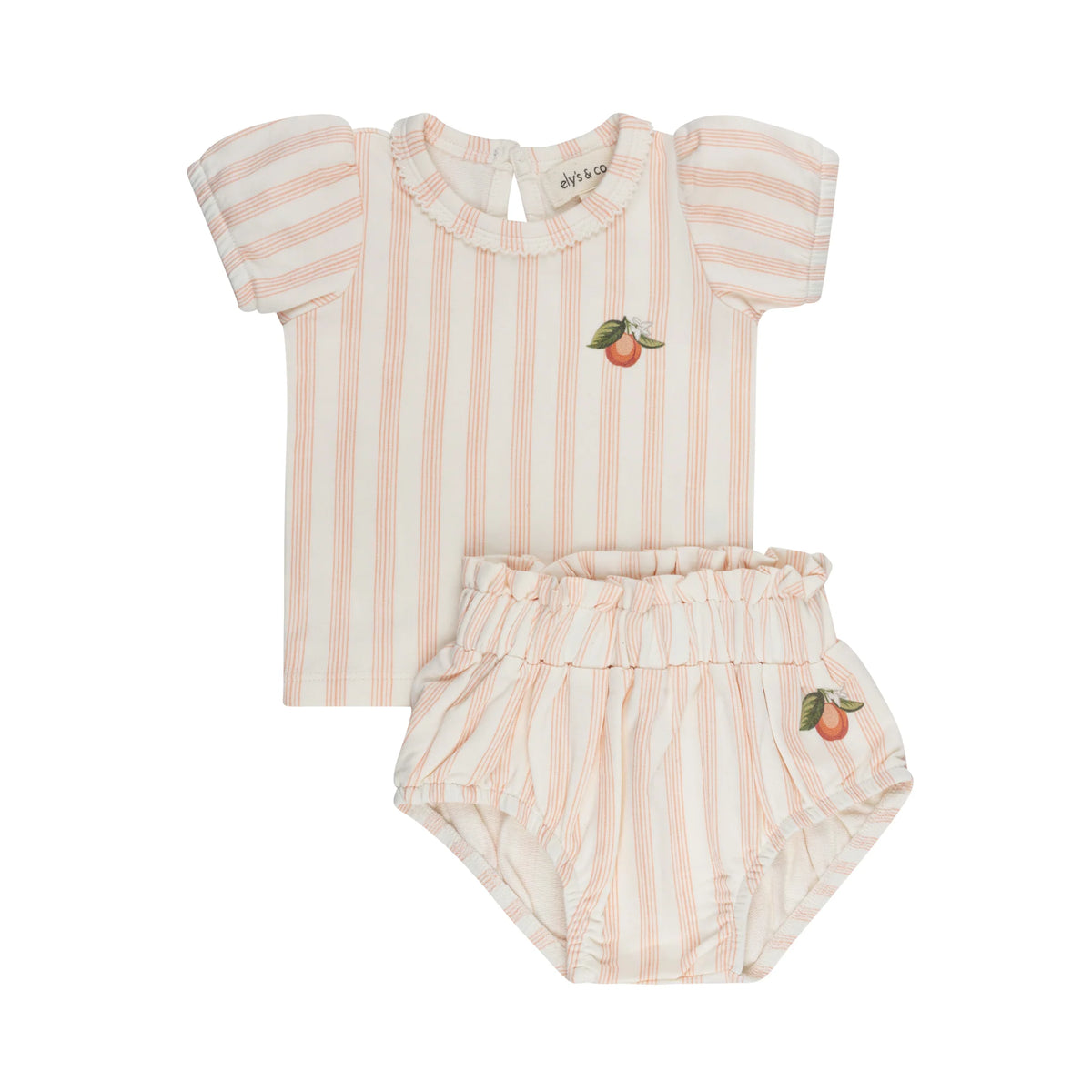 Elys & Co Fruit Tank & Shorts - Peach