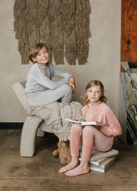 Elys & Co Velour Embroidered Floral Top & Pants - Blue