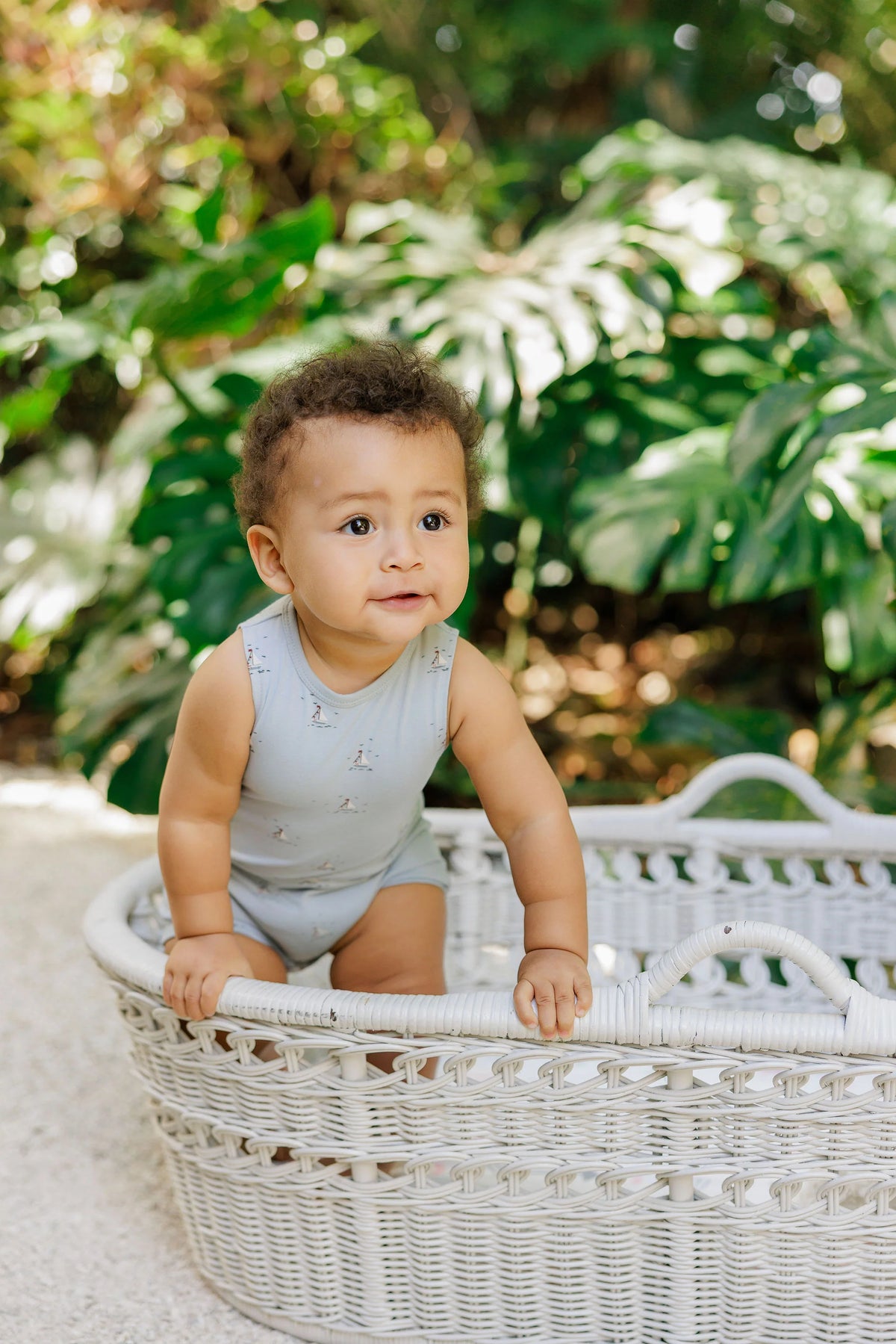 Aurora Nautical Romper - Blue