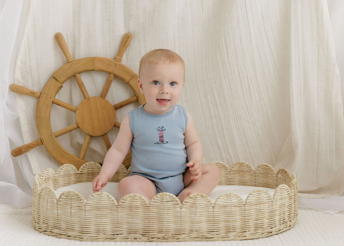 Aurora Crossstitch Lighthouse Romper