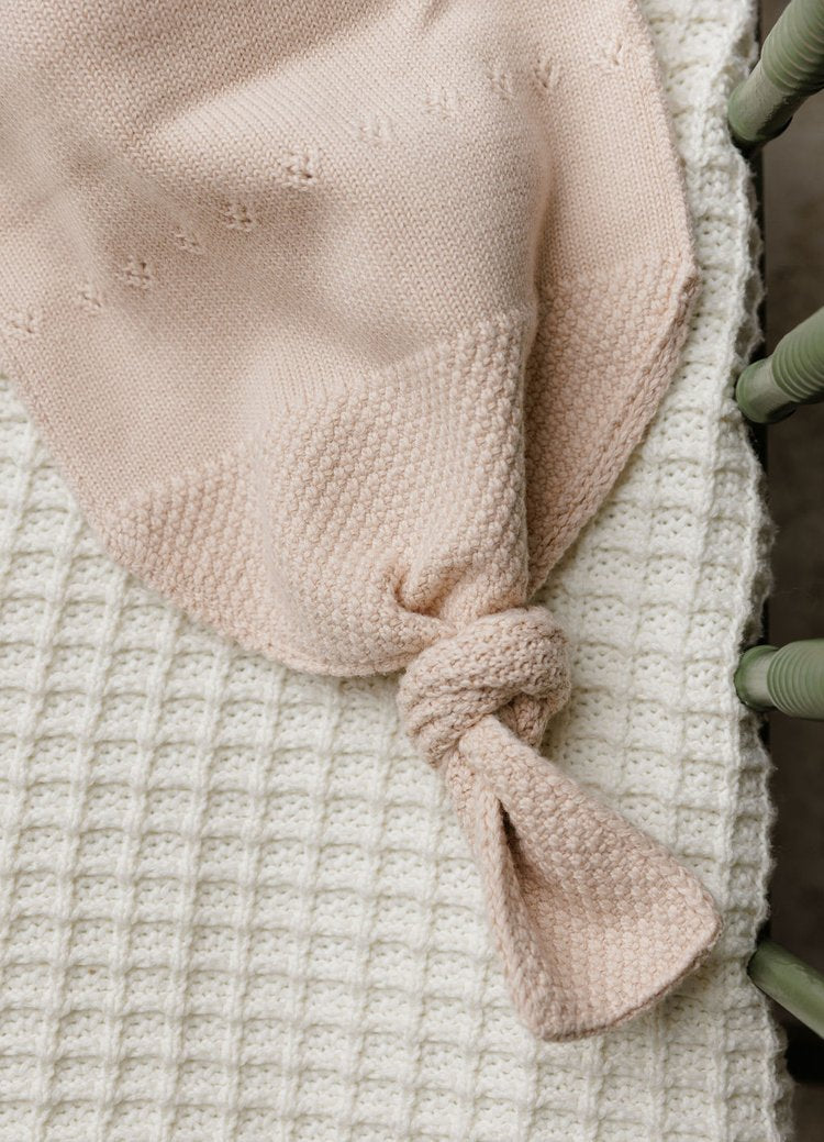 Peluche Pointelle Knit Cocoon & Bonnet