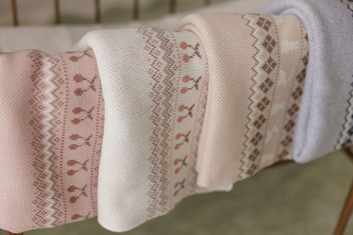 Looms Fair Isle Layette Set - Mauve