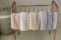 Looms Fair Isle Layette Set - Ivory Mauve