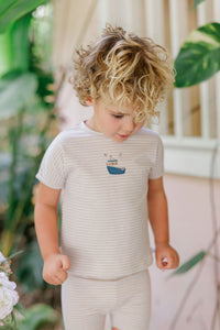 Elys & Co Nautical Stripe Top & Shorts
