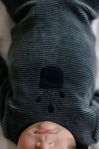 Elys & Co Stripe Footie - Blue