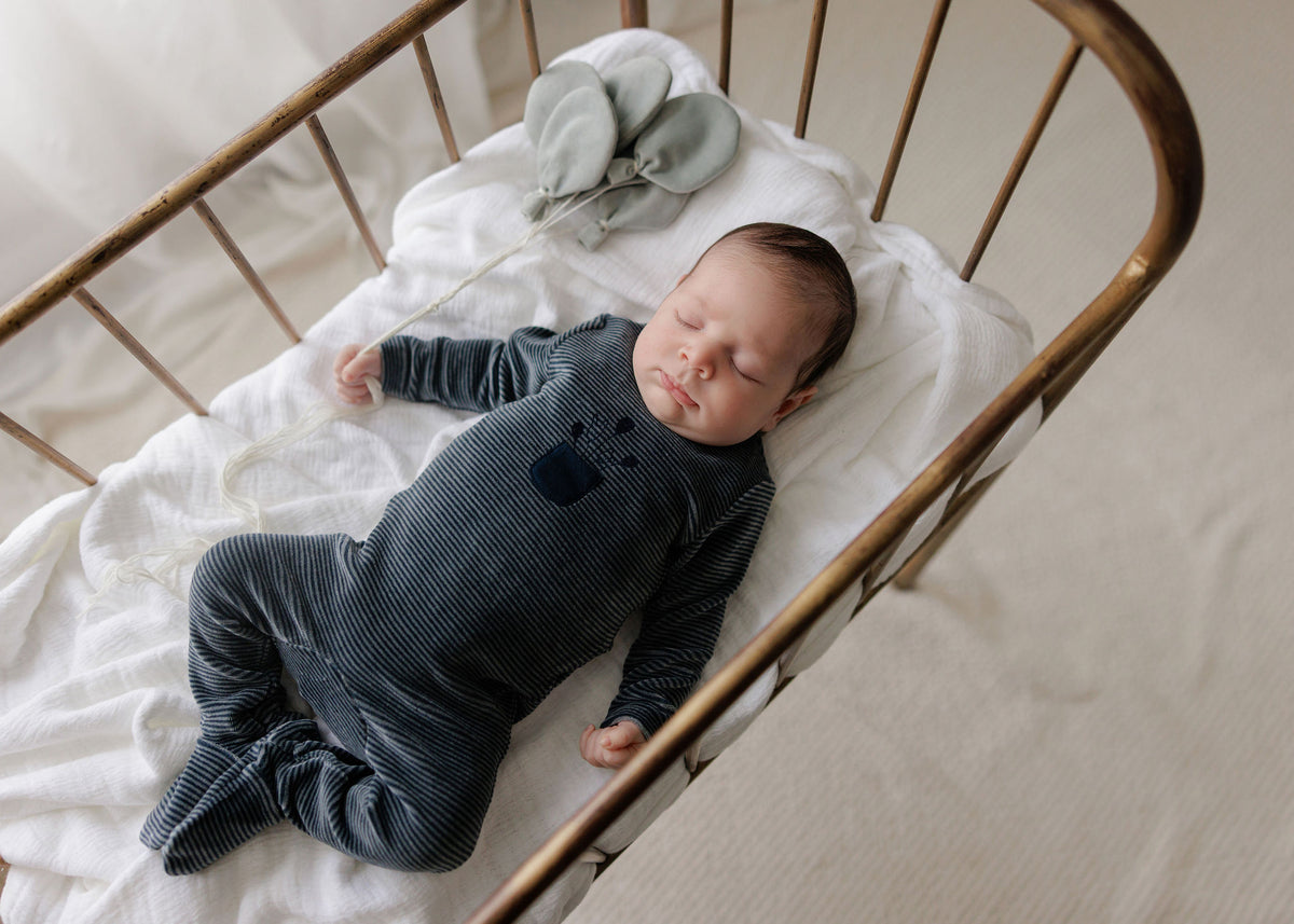 Elys & Co Stripe Footie - Blue
