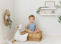Mon Tresor Daisy Denim Romper - Boys